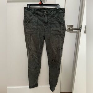 American eagle skinny stretch jeans - brown color - size 10